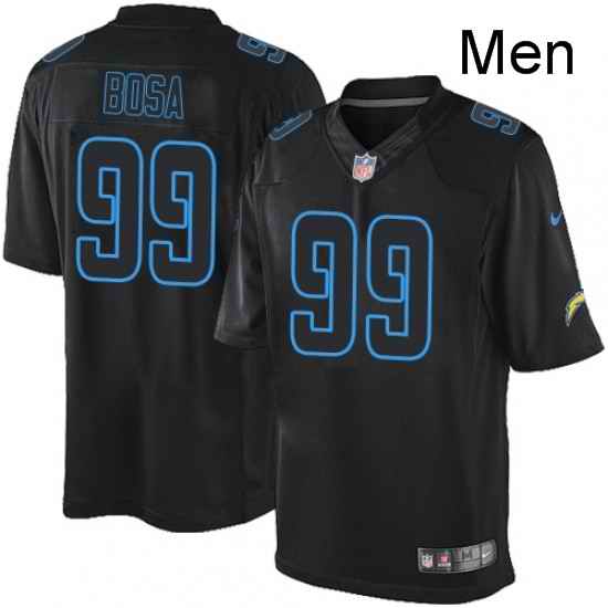 Men Nike Los Angeles Chargers 99 Joey Bosa Limited Black Impact NFL Jersey
